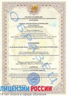 Образец разрешение Саров Сертификат ISO 50001